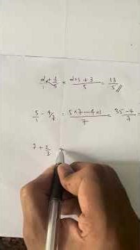 addition and subtraction of fractions with a integer