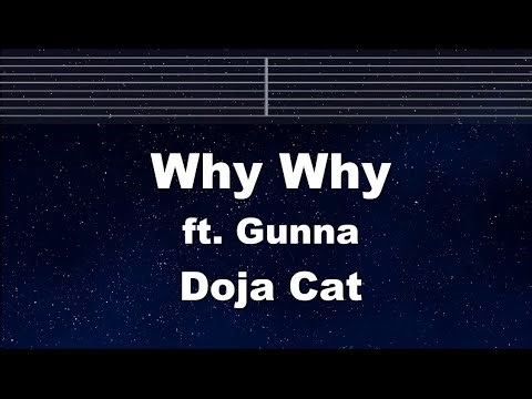 Practice Karaoke♬ Why Why ft. Gunna - Doja Cat 【With Guide Melody】 Instrumental, Lyric, BGM