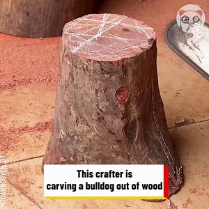 Carving a bulldog out of wood Partner: imtuannguyen_97 IG: https://www.instagram.com/imtuannguyen_97 | Bored Panda Art