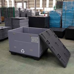 Reusable Collapsible Pallet Plastic Box for Bulk Storage and Warehouse Transportation