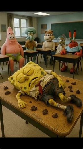 They laughed at poor SpongeBob… 😢 But karma and kindness changed everything 💙✨ From a sad school life to a beautiful surprise 🎂🥹 This story will touch your heart ❤️ #SpongeBob #SadToHappy #EmotionalStory #CartoonVideo #AIGenerated