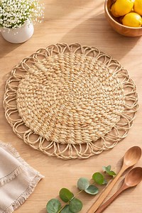 Round Flowery Water Hyacinth Placemats - Etsy