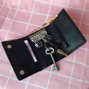 Genuine Leather Key Holder Wallet: Compact Key Organizer With Zipper - Etsy Canada