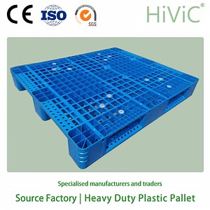 [Hot Item] Three Runner Plastic Pallet Rackable Warehouse Stacking Grid Pallet with Reinforce Ribs