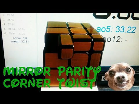 Mirror Parity (Corner Twist) Algorithm.Easiest way to Solve.