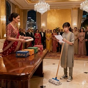 **“I’ll Pay You 100,000 Rupees If You Read THIS” She Humiliated the Cleaning Girl… But Her Translation Made Everyone Cry** Ananya Malhotra slammed five thick folders onto the marble table as if she were tossing scraps to a stray dog. The documents struck the surface with dull, consecutive thuds, the sound echoing across the gilded banquet hall of the Imperial Lotus Hotel, New Delhi. Beneath crystal chandeliers sparkling like private constellations, the guests—men and women wearing watches worth