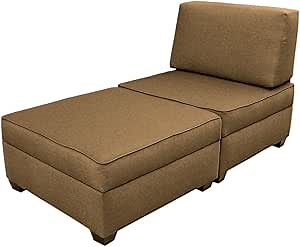 duobed Storage Chaise Lounge/Bed - Tan