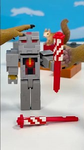 Minecraft redstone charged protectors fireworks launcher figure build #minecraft #toys #newyears