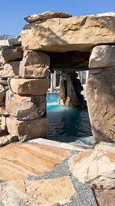 Insane Pool with Hot Tub in the Grotto. #insanepools #lucaslagoons | Lucas Lagoons Design