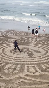 Crystal, Tendril and Leaf Circles Maze - Part 4 • • • Dillon Beach, CA Created July 2024 | Brighton Denevan