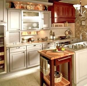 [Hot Item] Furniture Modern Walnut Wood Color Kitchen Cabinets Ready Made Kitchen Cabinet