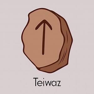 Rune Teiwaz. Ancient Scandinavian runes. Runes senior futarka. Magic,...