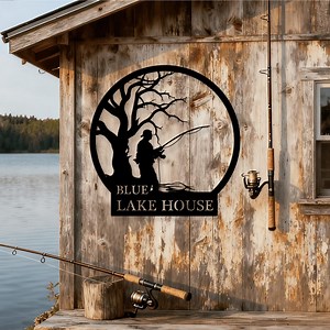 Large Bass Fish Metal Wall Art, Outdoor Lake House Wall Decor, Rustic Cabin Wall Hanging, Fisherman Gift, Unique Gift for Fishing Lovers - Etsy