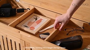 Shoe Storage Bench Coat Rack Set, 35.4" Bamboo Shoes Bench with Lift Top Hidden Storage & Wall Hooks, Hall Tree Entryway Bench with Seat Cushion, 2-Tier Shoe Cabinet for Entryway, Living Room, Bedroom