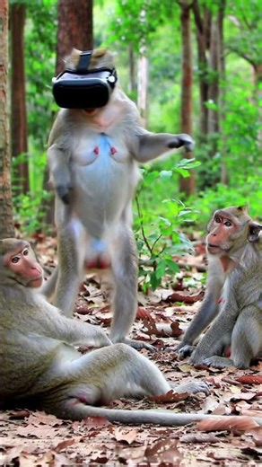 What game do you think this monkey is playing? #vr