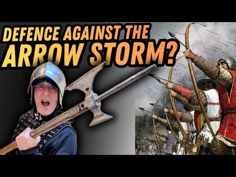 How did medieval infantry DEFEND themselves against MASSED ARCHERY?