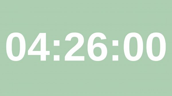 5 Hour Timer & Countdown: 300 Minutes Quiet Timer: Muted Green Background — 1080p HD