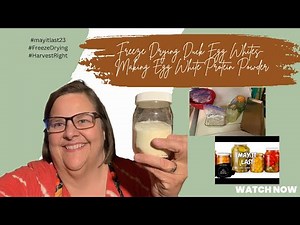 Freeze Drying Duck Egg Whites- Making Egg White Protein Powder