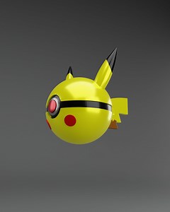 Pikachu Pokeball 3D Print File | Pikaball STL, 3MF (digital Download) - Etsy