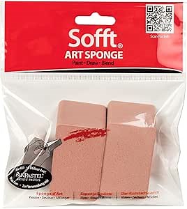 Sofft Artist Tools by GOLDEN, Flat Angle Slice Sponges, Pack of 2, Professional Artist Pastels