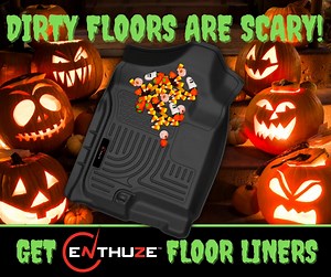 Dirty Vehicles are Scary👻 Protect your investment with Enthuze Floor Liners only $129.99 a pair at Action Car and Truck Accessories. Action also stocks WeatherTech and Husky Floor Liners. 44 locations across Canada or Shop Online www.actiontrucks.com/floor-mats | Action Car and Truck Accessories