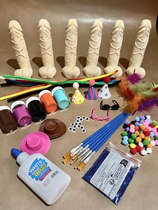 PACK OF 6 Hen Party Activity Penis Decorating Kit | Hen Party Game | Paint Your Own Pecker | Girls Night in | Willies | DIY Adult Craft - Etsy UK