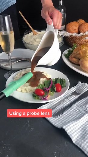 Behind the scenes with a probe lens #probelens #foodporn #foodstyling #foryou #fyp