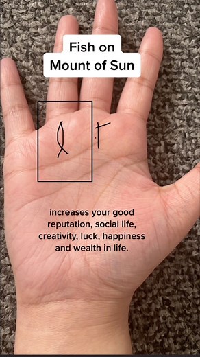 Fish sign on mount of Sun. #palmistry #shorts #reels #astrology #fish #signs #wealth #fame | Asad Raza -AR Palmistry Numerology