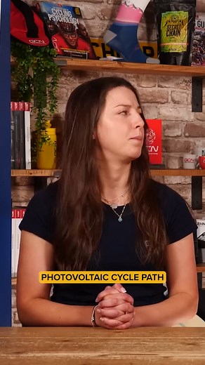 Photo-WHAT cycle path?! ⚡ Check out this photovoltaic solar-panelled cycling path in Germany! Would you like to see more infrastructure like this to improve cycling in cities? 👀 #GCN #GCNShow | Global Cycling Network