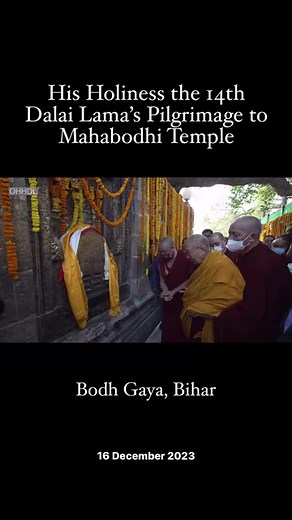 12K views · 795 reactions | His Holiness the 14th Dalai Lama’s pilgrimage to the Mahabodhi Temple in Bodh Gaya, Bihar on 16 December 2023. | Tibet.Net | Facebook