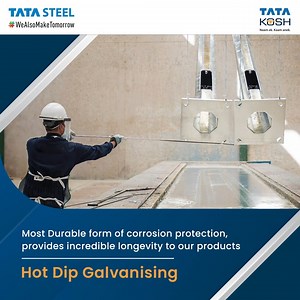 13 reactions | Hot dip galvanising is the process by which clean steel is immersed into molten zinc to obtain a coating that is metallurgically bonded to it. The process provides long term corrosion protection, as well as many additional benefits. #TataKosh #TataKoshProducts #KoshKaJosh #RustFree #ZeroZinc | Tata Kosh | Facebook