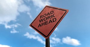 Road Work Ahead Sign in einer: Stockvideos & Filmmaterial (100 % lizenzfrei) 1108994403 | Shutterstock