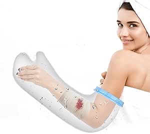 SUPERNIGHT Waterproof Cast Cover for Shower, Adult Half Arm Dressing Cover/Watertight Cast Bandage Protector for Hand, Elbow and Wrist