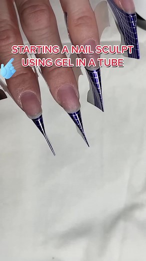 Sculpting Nail Extensions with Clear Gel in a Tube