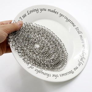 [Hot Item] 316 Stainless Steel Chain Mail Cast Iron Cleaner Kitchen