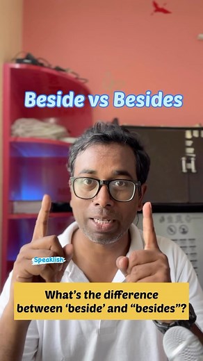 Difference between beside and besides #beside #besides #difference #english #englishlanguagelearning #englishlanguagelearners #englishteacher #englishonline | Speaklish
