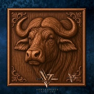 Buffalo Head Relief – 3D CNC Carving File – Wildlife Wall Art – Digital Design - Etsy