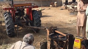 Sugarcane Juice extractor machine with tractor | Village Gup Shup | Muaaz Ullah