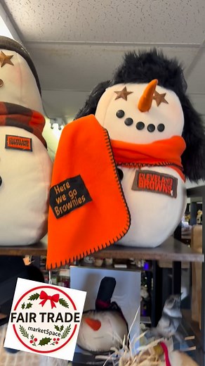 #smallbusiness #viral #shoplocal #shopsmall #localbusiness #brunswickohio #ohio #womanowned #womanowned #ohio #womanowned #smallbusinessowner #cleveland #christmas #christmasiscoming #christmasmagic #clevelandbrown #snowman brownCleveland Browns | Fair Trade Market -Space