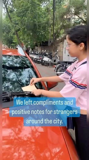 As a random act of kindness, we made and left compliments and positive notes for Strangers . #randomactsofkindness #explorepage #trendingreels #feelgood #inspiringwords #kindnessmatters | Zero Gravity