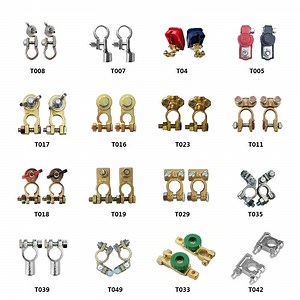 [Hot Item] 12V Conector de terminal de batería universal de latón rojo y negro para automóvil