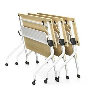 [Hot Item] Stowed Flip Top Folding Training Table for Home Office School Conference Meeting
