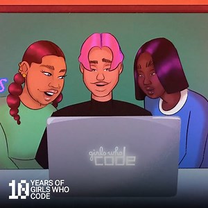 We’re celebrating our first 10 years of making the tech world a more welcoming place to girls, women and non-binary individuals. Our work wouldn’t be possible without our incredible community of supporters. This #CyberMonday, help us continue to lead the way for female and non-binary future technologists and support our students throughout their CS journeys by donating at https://bit.ly/3ViQt7j | Girls Who Code