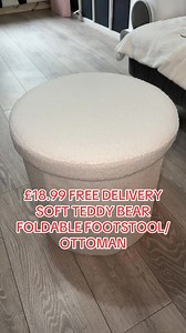 14K views · 61 reactions | £18.99 FREE DELIVERY SOFT TEDDYBEAR FOLDABLE FOOTSTOOL/OTTOMAN #trendingreels #reelsfacebook #foryoupage #home #homesweethome #ottoman #storage | Joel Christopher | Facebook
