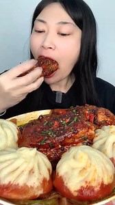 202K views · 3.6K reactions | Stir-fried noodles with pork, pork dumplings, fried chicken and cheese bread, very delicious.. | Mukbang Th | Facebook