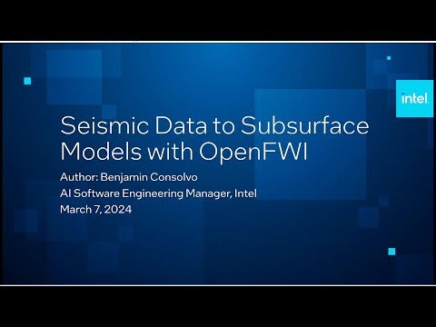 AI in Energy Workshop - Seismic Data to Subsurface Models with OpenFWI