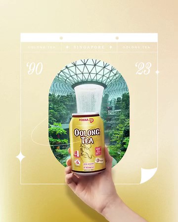 In a timeless affair with Singapore 🤭 How long have you been drinking Oolong Tea? #TheOriginalOolongTea #POKKAOolongTea | POKKA
