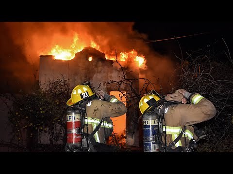 LAFD Task Force 64 & Engine 33: Backhouse/Garage Fire