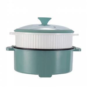 [Hot Item] Electric Skillet Cooking Pot Set Soup Noodle Pot Steamer