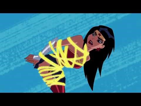 Wonder Woman tied by Lasso of Truth